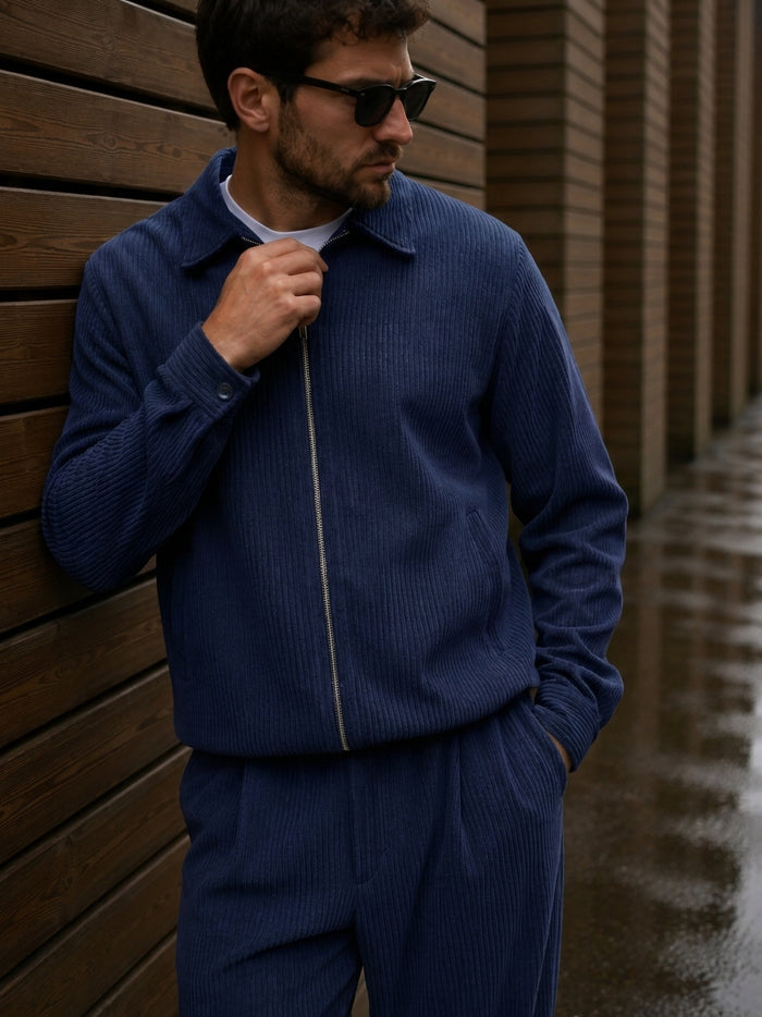 Bolzano Double-Zip Tracksuit - Blue fabric
