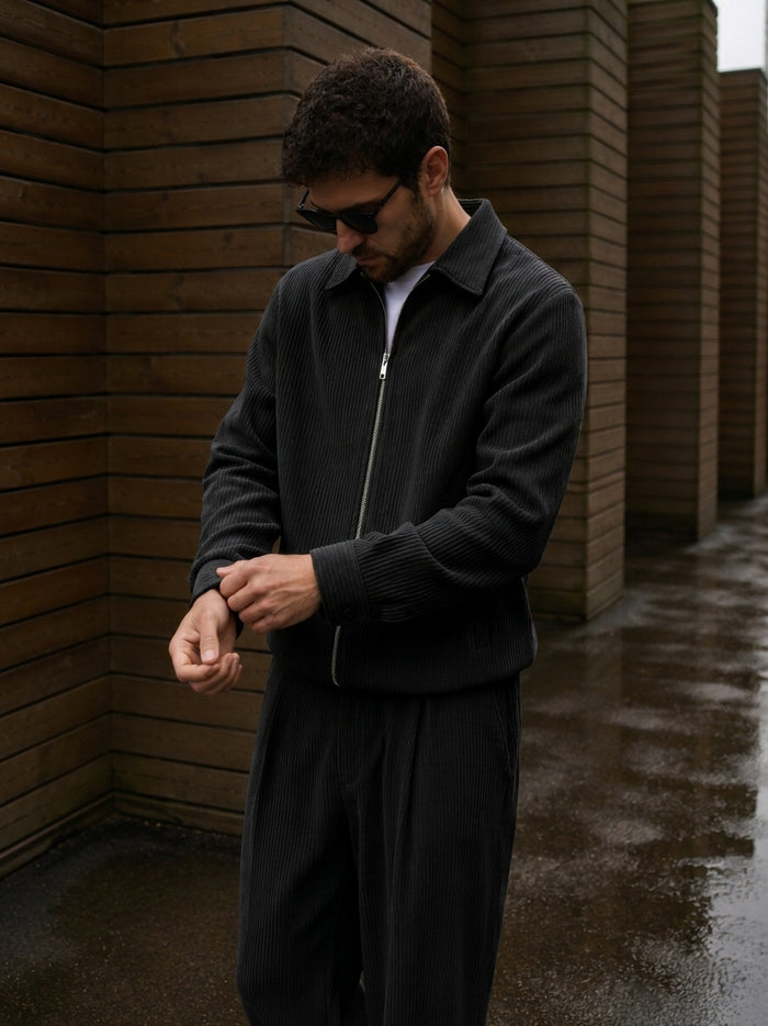 Bolzano Double-Zip Tracksuit - Black detail