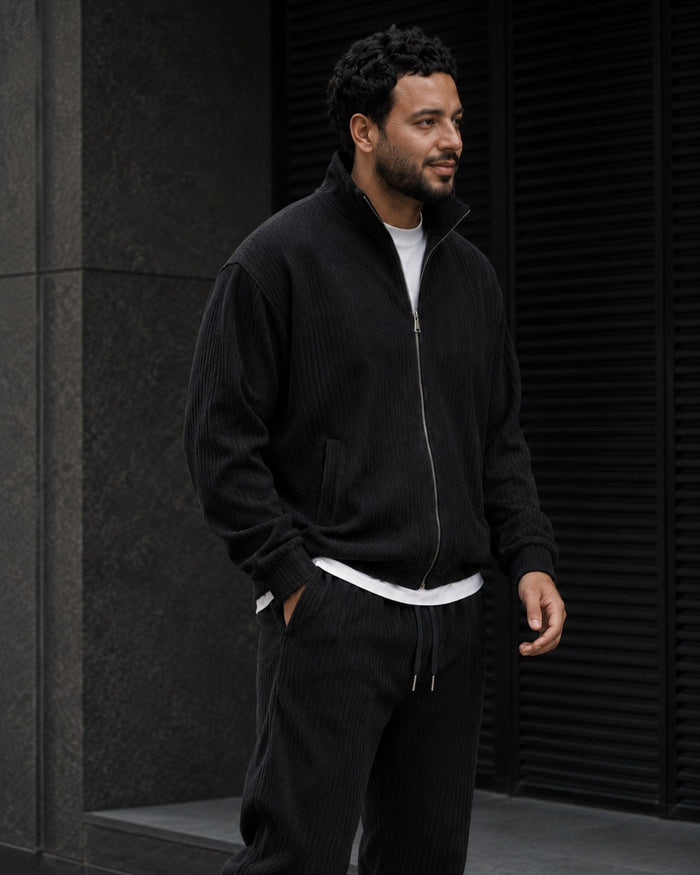 Como Full-Zip Tracksuit - Black fabric