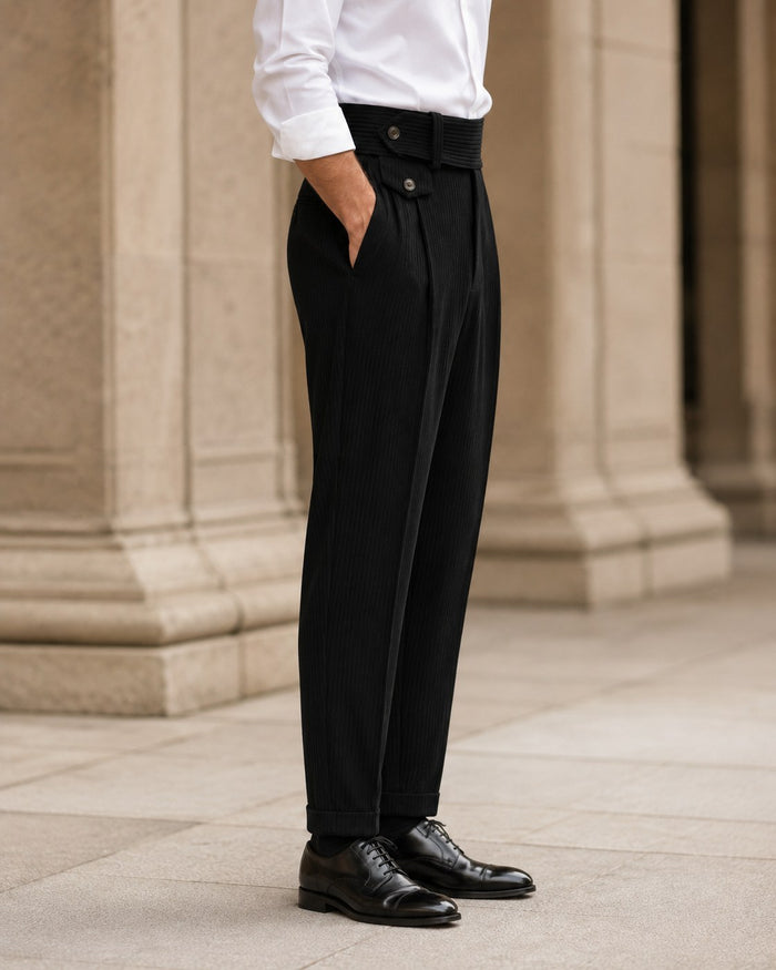 Luppo Trousers - Black fabric