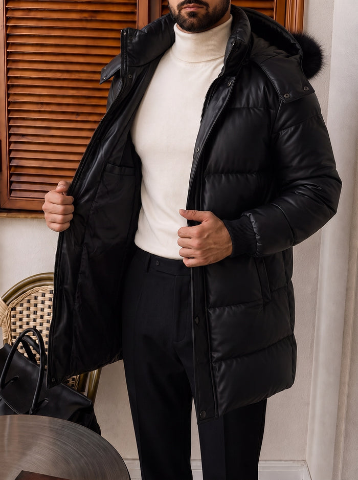 Aosta Shearling Leather Jacket fit