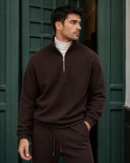 Garda Half-Zip Tracksuit - Chocolate