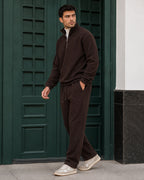 Garda Half-Zip Tracksuit - Chocolate