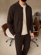 Mantova Button Knit Set - Chocolate