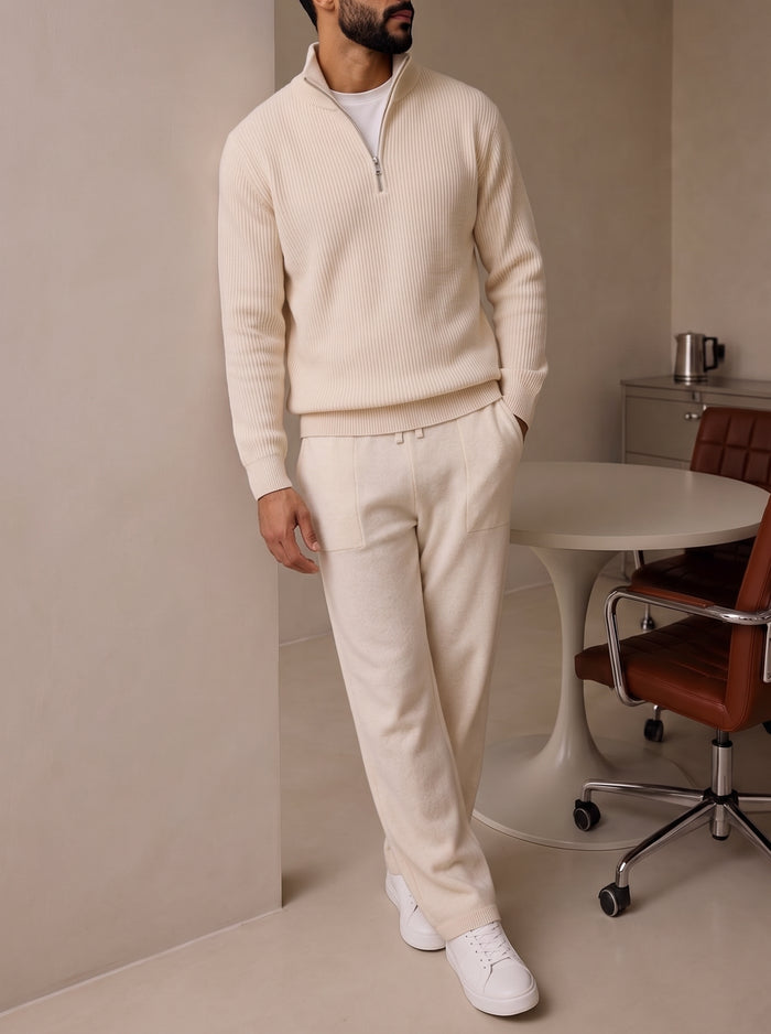 Ravenna Knit Polo Set - Ivory
