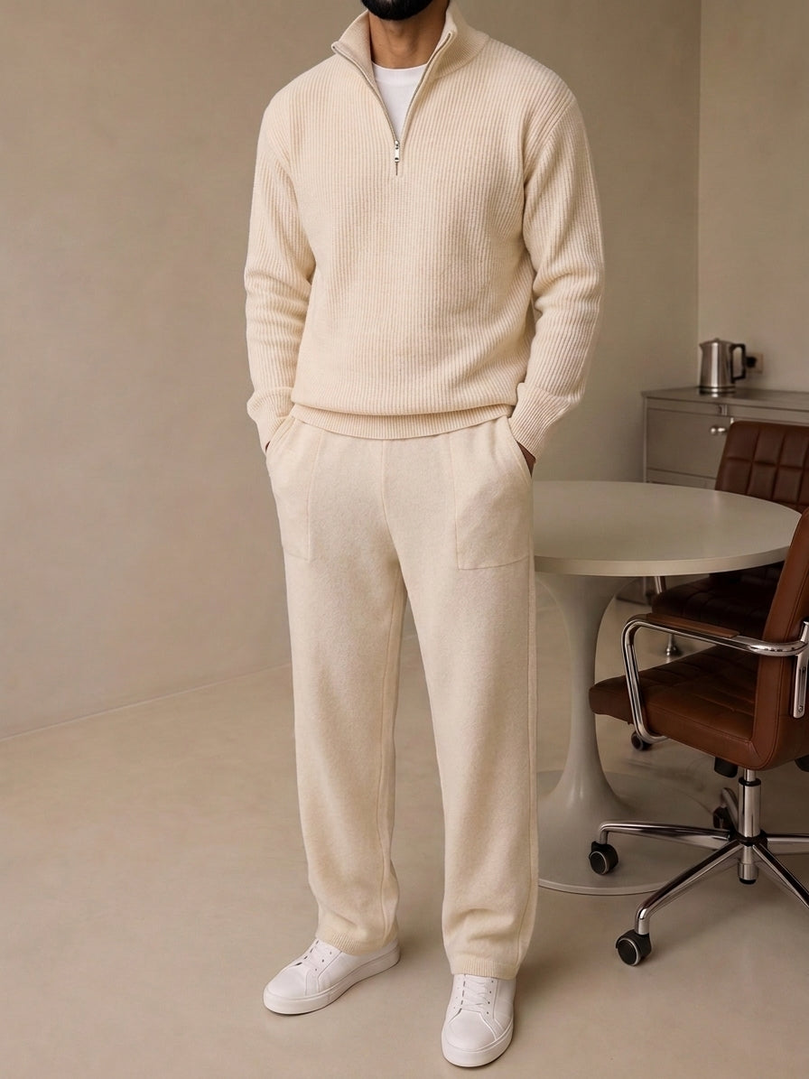 Ravenna Knit Polo Set - Ivory
