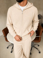 Cremona Hooded Knit Tracksuit - Ivory