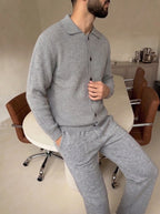 Mantova Button Knit Set - Gray