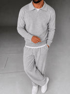 Parma Knit Polo Set - Gray
