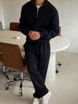 Ravenna Knit Polo Set - Black