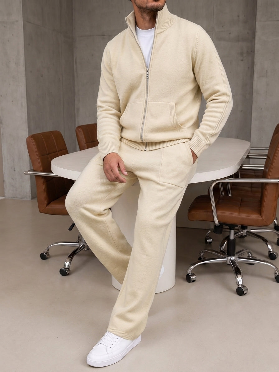 Bergamo Knit Tracksuit - Beige