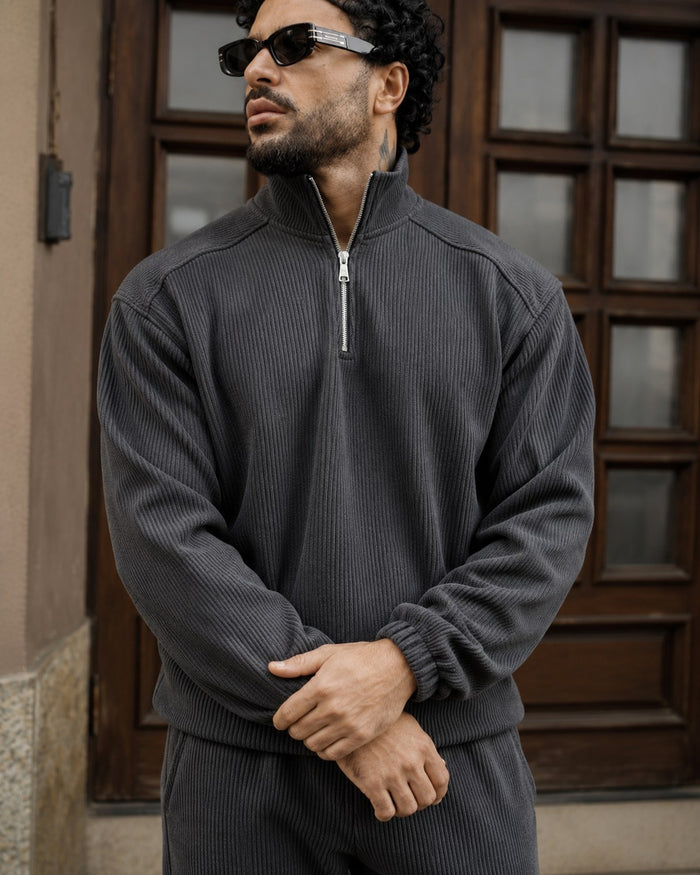 Garda Half-Zip Tracksuit - Graphite fabric