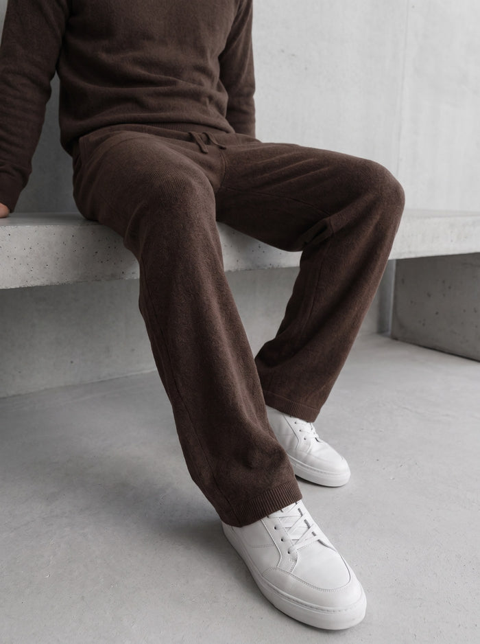 Parma Knit Polo Set - Chocolate detail