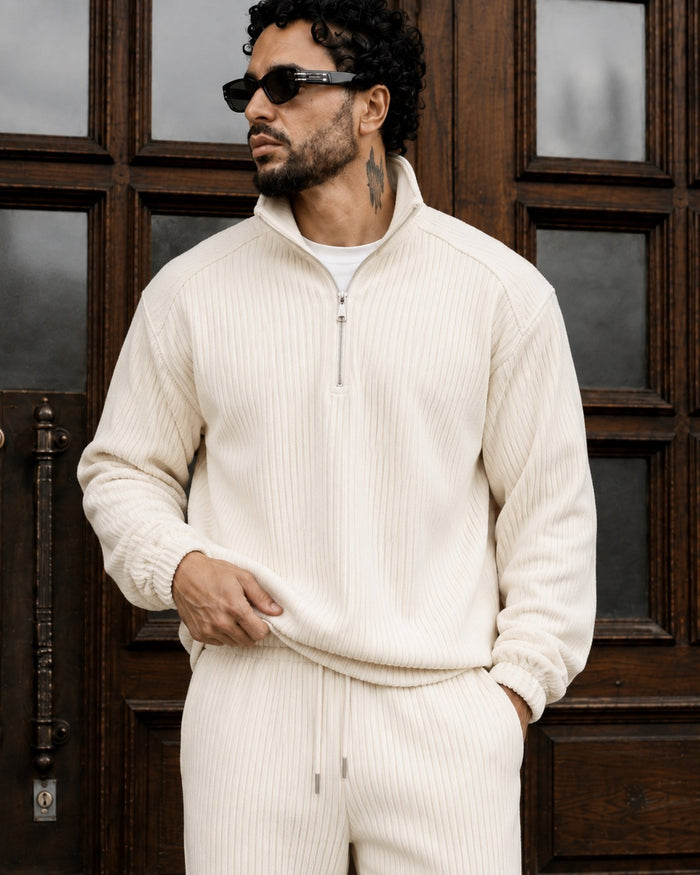 Garda Half-Zip Tracksuit - Cream fit