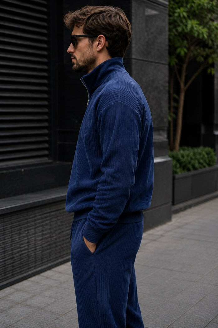 Garda Half-Zip Tracksuit - Navy detail