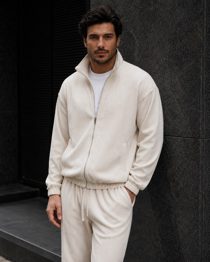 Como Full-Zip Tracksuit - Cream detail