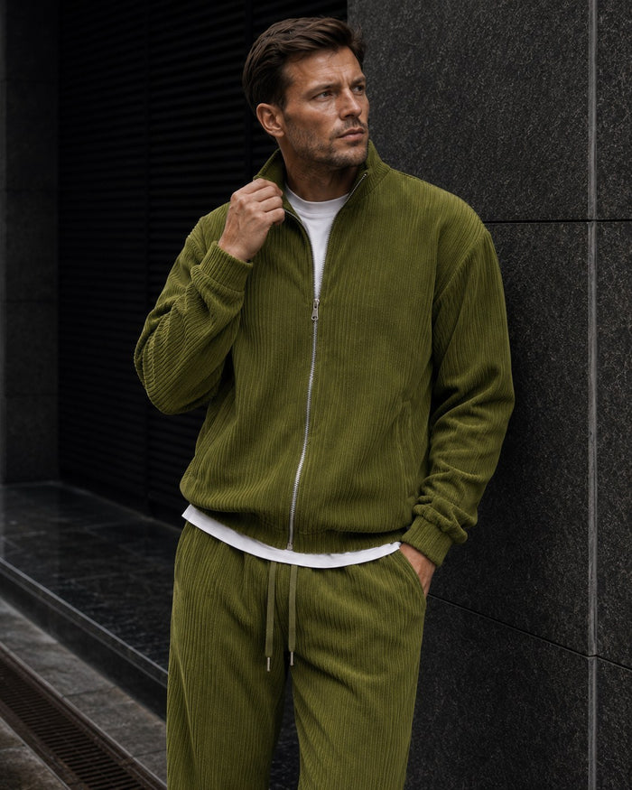 Como Full-Zip Tracksuit - Khaki fit