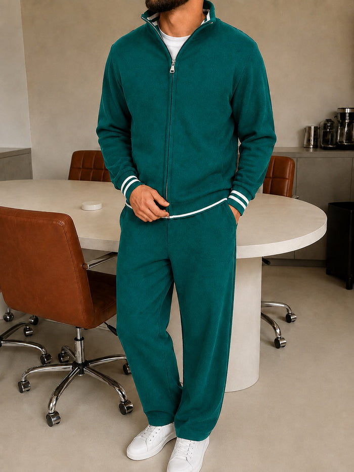 Lucca Knit Tracksuit - Emerald detail