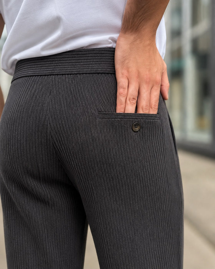 Luppo Trousers - Graphite detail