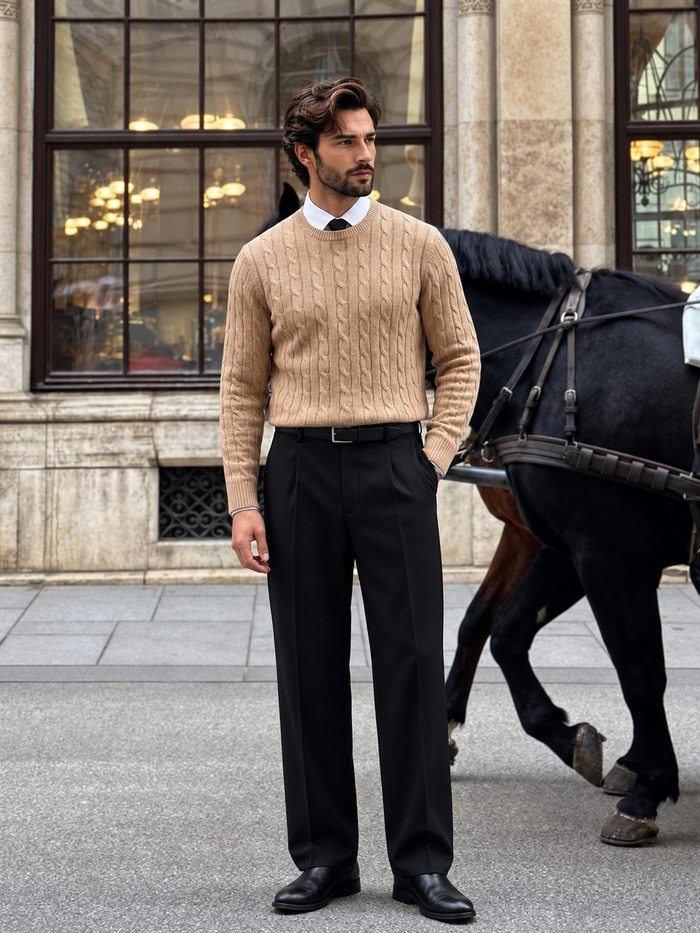 Gradara Cable Knit Sweater fabric