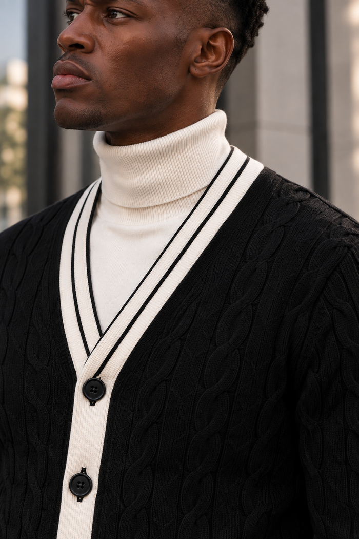 Cervia Button Cardigan fabric