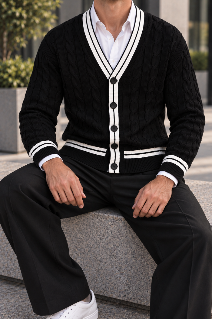 Cervia Button Cardigan fit