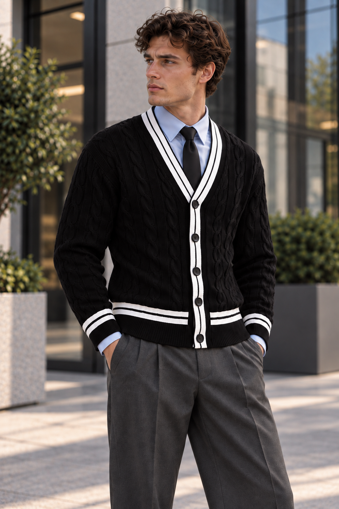 Cervia Button Cardigan detail