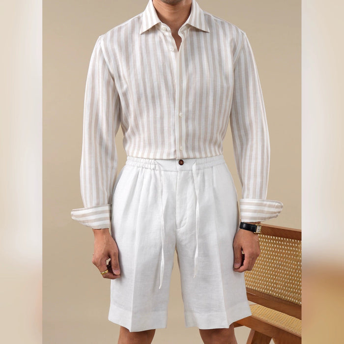 Cassano Linen Shorts fabric