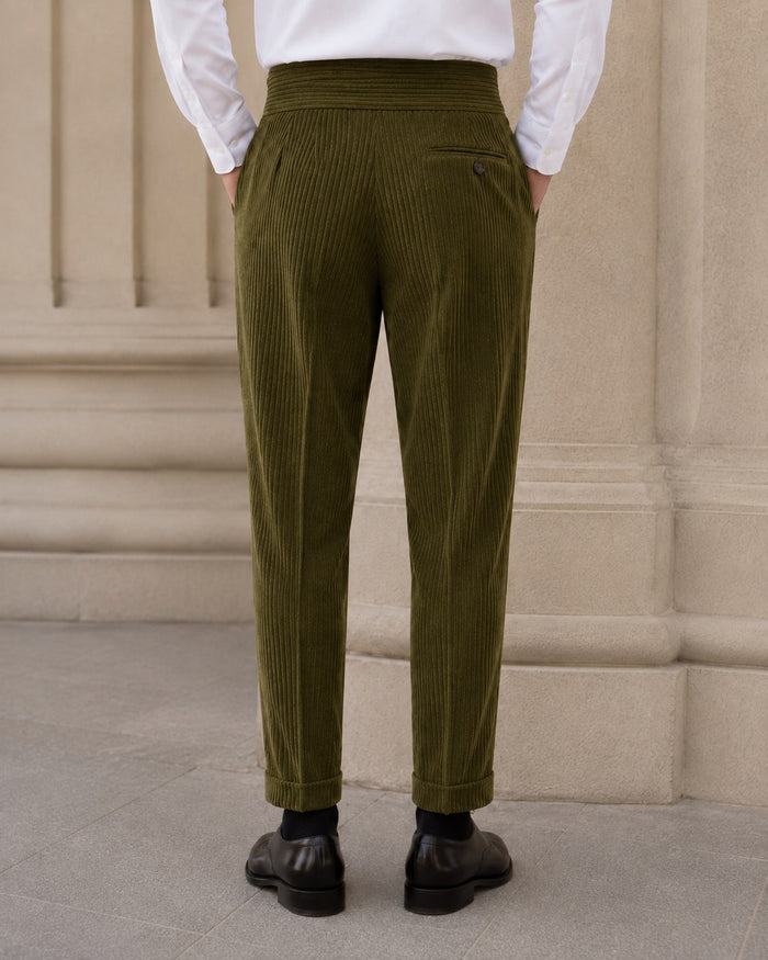 Luppo Trousers - Khaki fabric