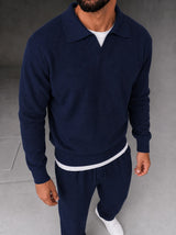 Parma Knit Polo Set - Navy