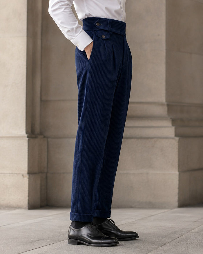 Luppo Trousers - Blue fabric