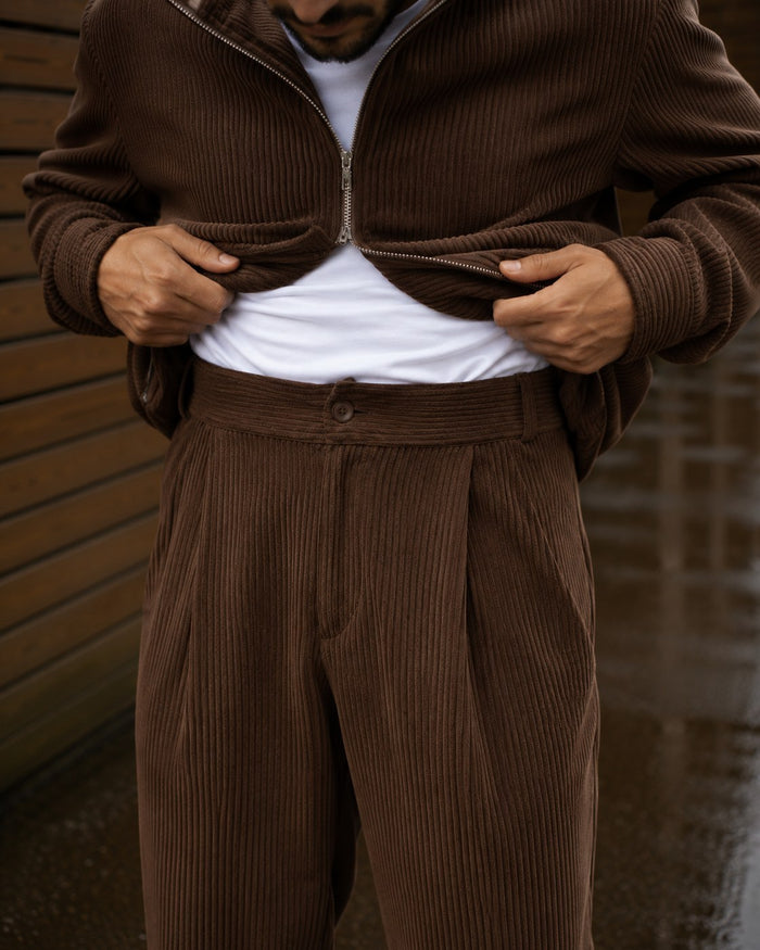 Bolzano Double-Zip Tracksuit - Chocolate detail