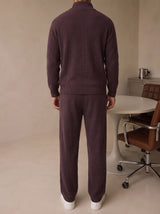 Ravenna Knit Polo Set - Chocolate