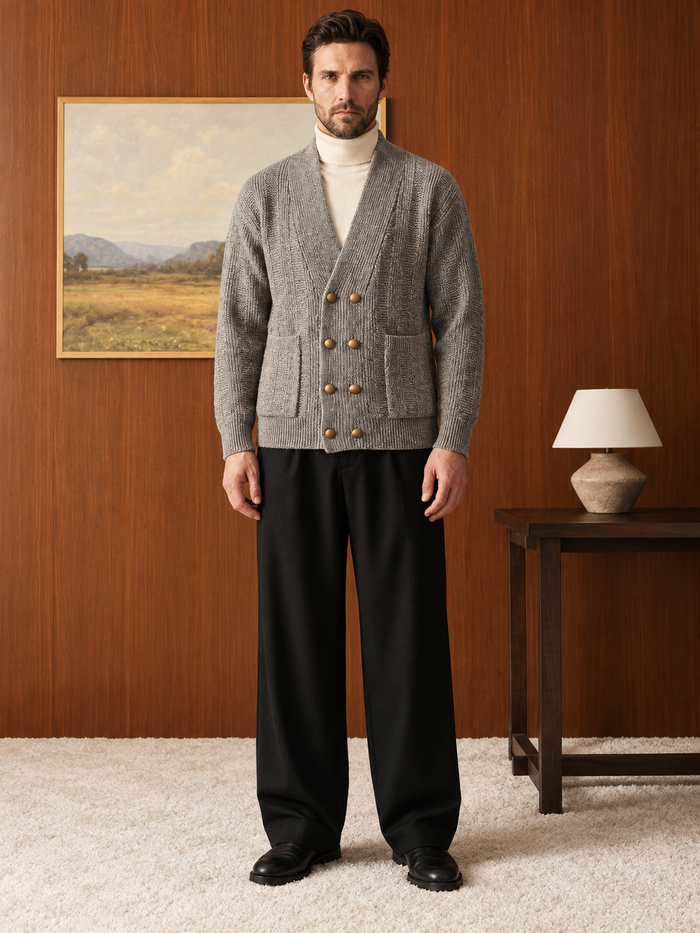 Legnano Double-Breasted Shawl Cardigan